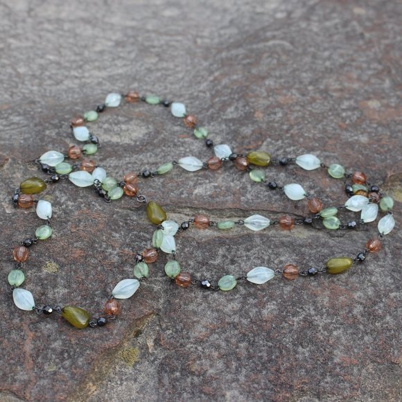 Jewelry - [5/$25] Long Drape Chain Green Nature Colors